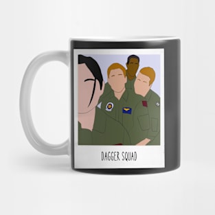 dagger squad photo with caption Mug